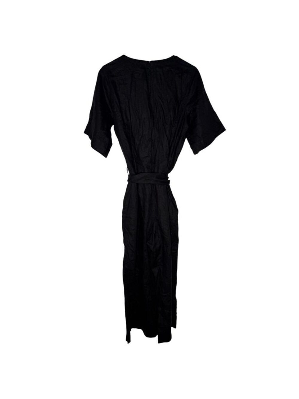 Everlane Black Wide-Leg Wrap Jumpsuit - Picture 6 of 6